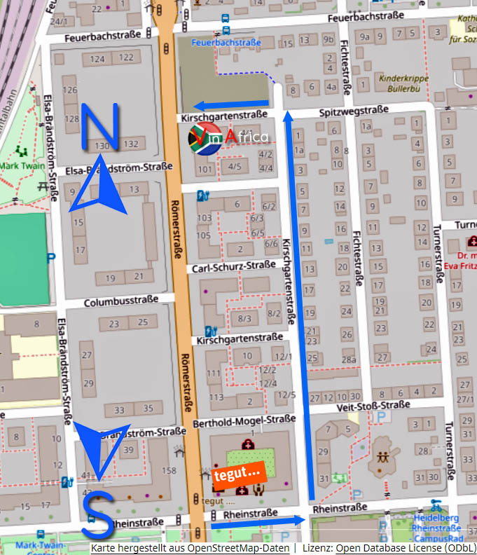 Anfahrt zum Parkplatz